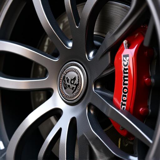 Dettaglio cerchi in lega forgiati e impianto frenante