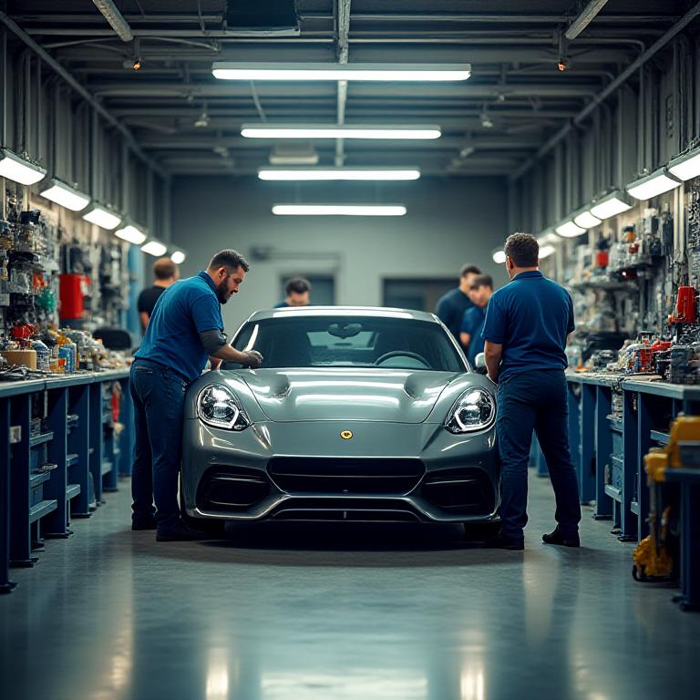 Intensivo lavoro di tuning all'interno dell'officina di Roma